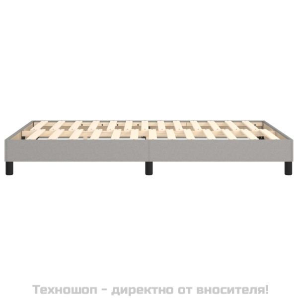 Рамка за легло с пружини, светлосива, 120x200 см, плат