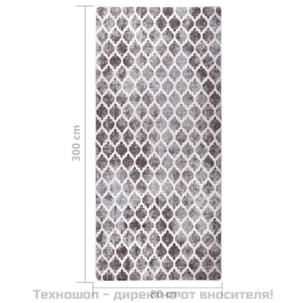 Килим, миещ се, 80x300 см, пъстър, противоплъзгащ