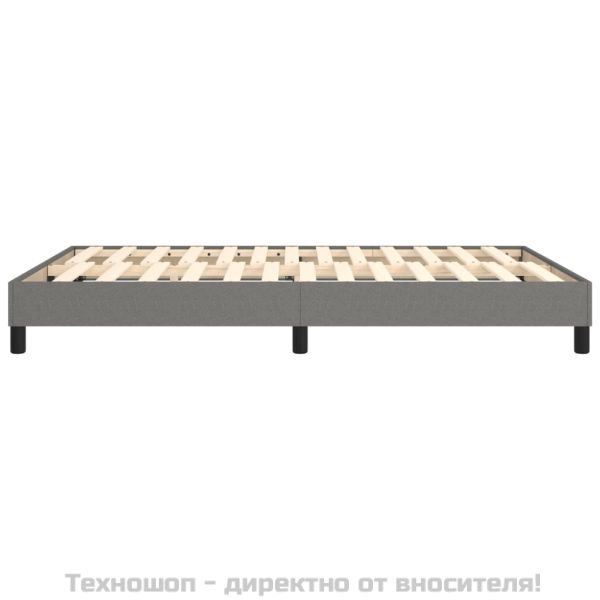 Рамка за легло с пружини, тъмносива, 140x200 см, плат