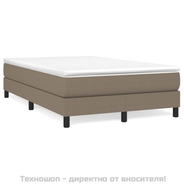 Рамка за легло с пружини, таупе, 120x200 см, плат