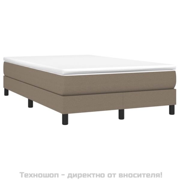 Рамка за легло с пружини, таупе, 120x200 см, плат