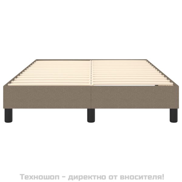 Рамка за легло с пружини, таупе, 120x200 см, плат