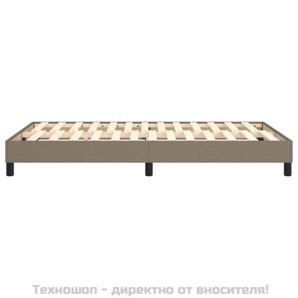 Рамка за легло с пружини, таупе, 120x200 см, плат