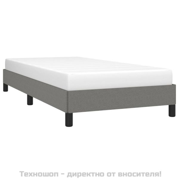 Рамка за легло без матрак, тъмносива, 80x200 см, плат