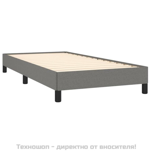 Рамка за легло без матрак, тъмносива, 80x200 см, плат