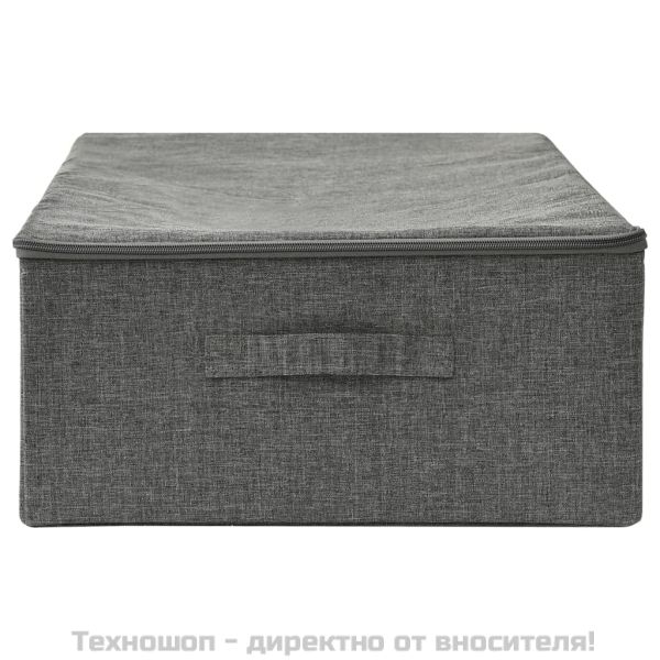 Кутия за съхранение, текстил, 70x40x18 см, антрацит