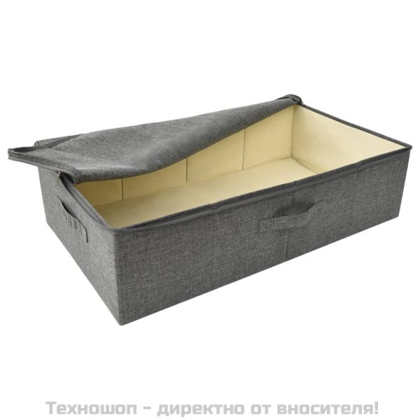 Кутия за съхранение, текстил, 70x40x18 см, антрацит