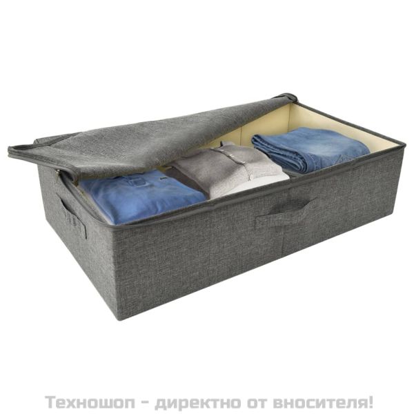 Кутия за съхранение, текстил, 70x40x18 см, антрацит
