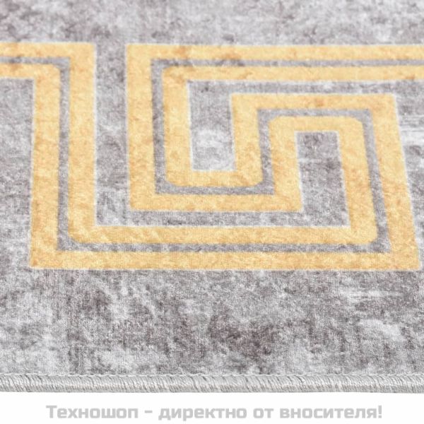 Килим, миещ се, сив, 80x150 см, противоплъзгащ
