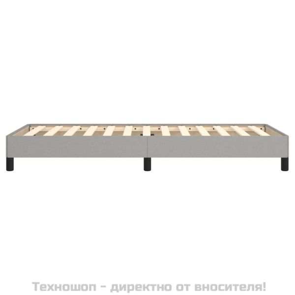 Рамка за легло без матрак, светлосива, 80x200 см, плат