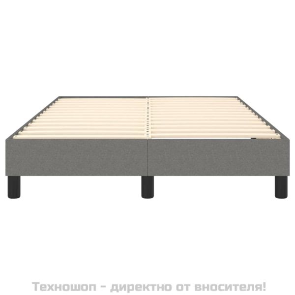 Рамка за легло с пружини, тъмносива, 120x200 см, плат