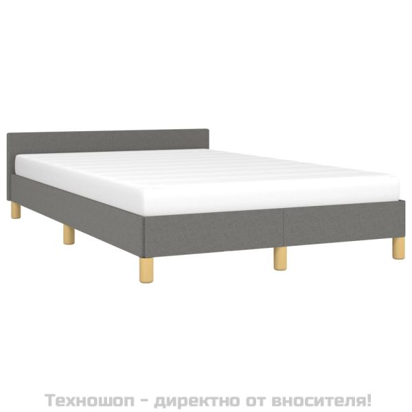 Рамка за легло без матрак, тъмносива, 120x200 см, плат