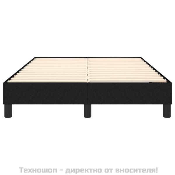 Рамка за легло с пружини, черна, 120x200 см, плат