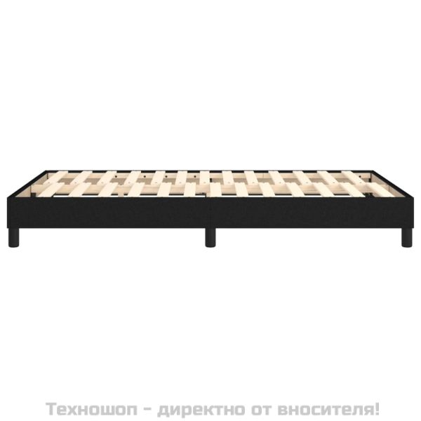 Рамка за легло с пружини, черна, 120x200 см, плат