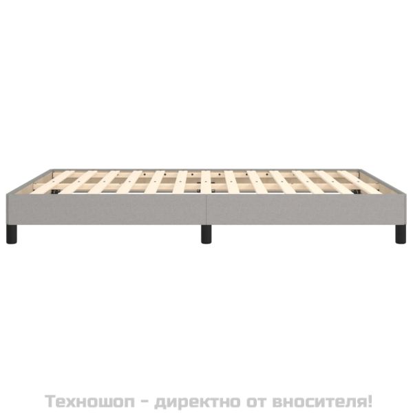 Рамка за легло без матрак, светлосива, 140x200 см, плат