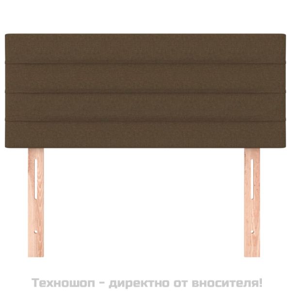 Горна табла за легло, тъмнокафява, 100x5x78/88 см, плат