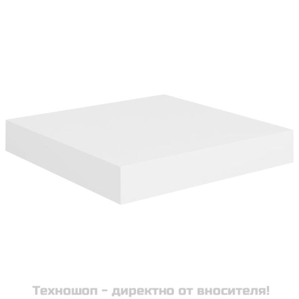 Окачени стенни рафтове, 4 бр, бели, 23x23,5x3,8 см, МДФ