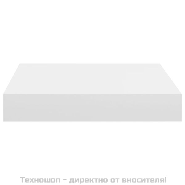 Окачени стенни рафтове, 4 бр, бели, 23x23,5x3,8 см, МДФ