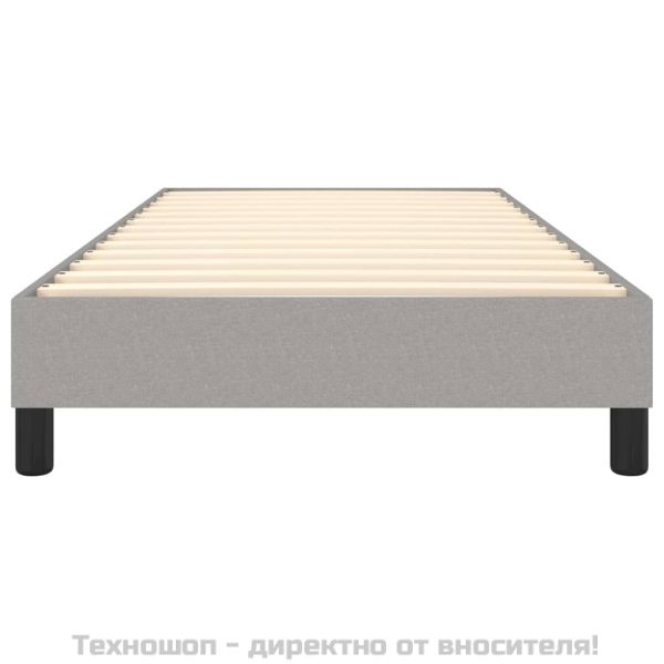 Рамка за легло с пружини, светлосива, 80x200 см, плат