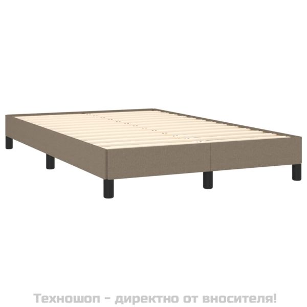 Рамка за легло без матрак, таупе, 120x200 см, плат