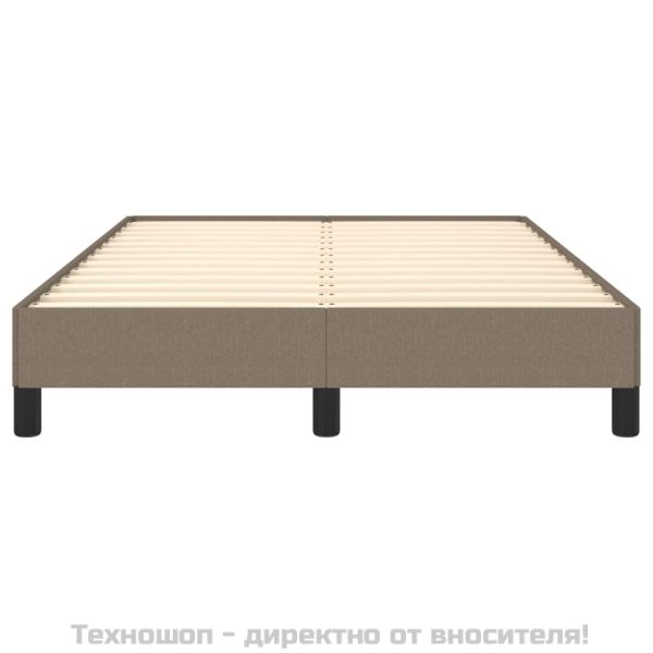 Рамка за легло без матрак, таупе, 120x200 см, плат