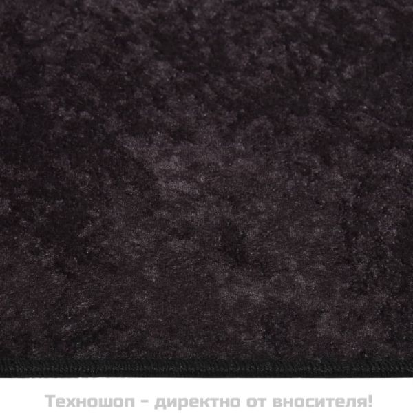 Килим, миещ се, 160x230 см, антрацит, противоплъзгащ