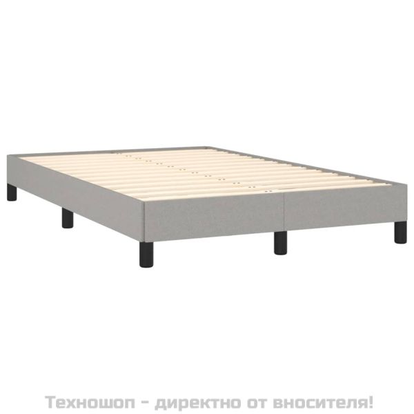 Рамка за легло без матрак, светлосива, 120x200 см, плат