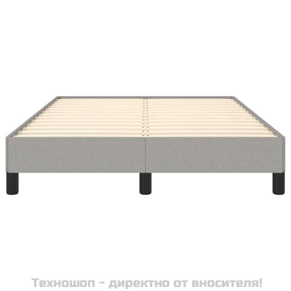 Рамка за легло без матрак, светлосива, 120x200 см, плат