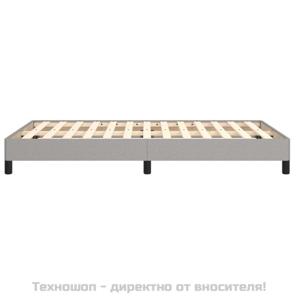 Рамка за легло без матрак, светлосива, 120x200 см, плат