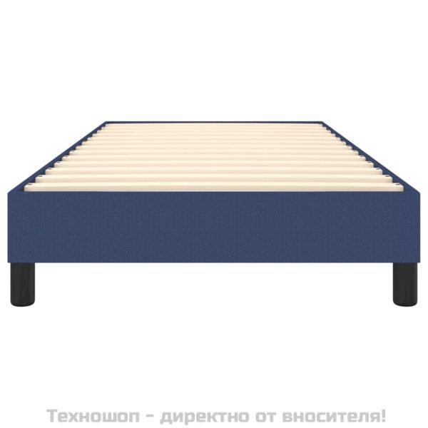 Рамка за легло с пружини, Синьо, 80x200 см, плат