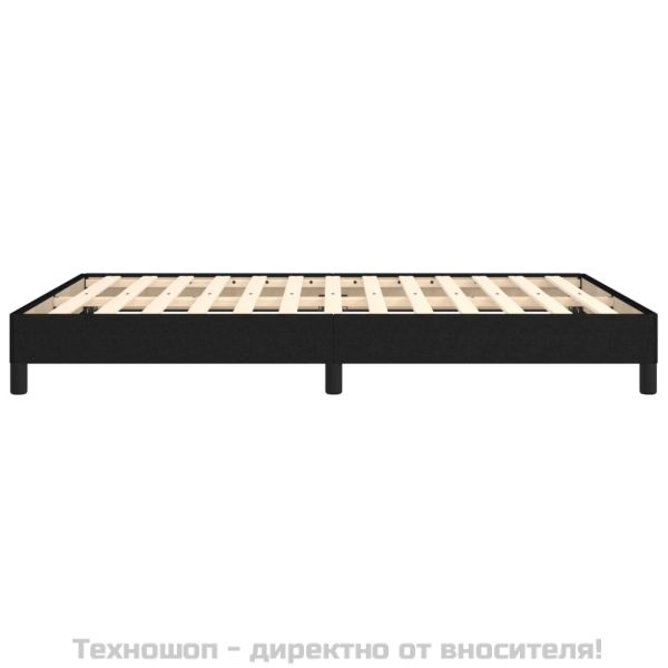 Рамка за легло без матрак, черна, 140x190 см плат