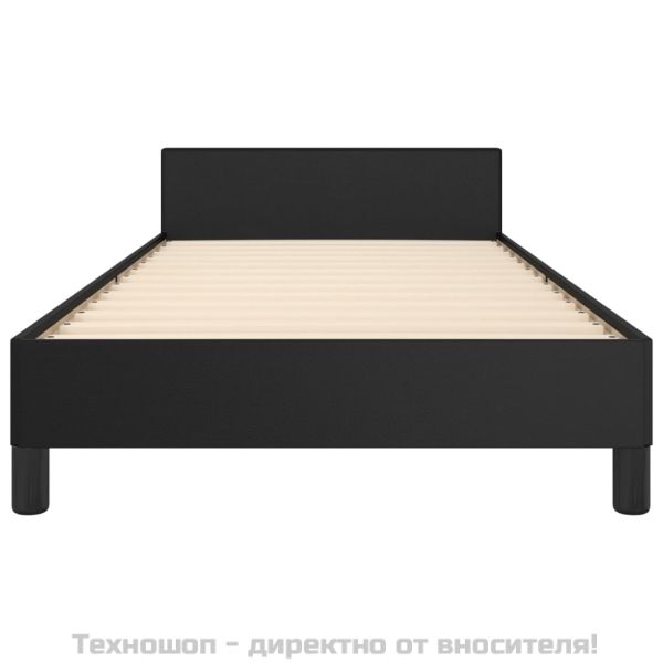 Рамка за легло с табла без матрак, черна, 80x200 см