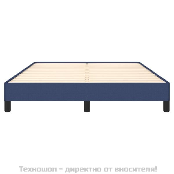 Рамка за легло без матрак, синя, 140x190 см, плат