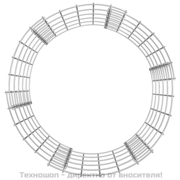 Кръгъл габионен стълб, поцинкована стомана, Ø50x50 см