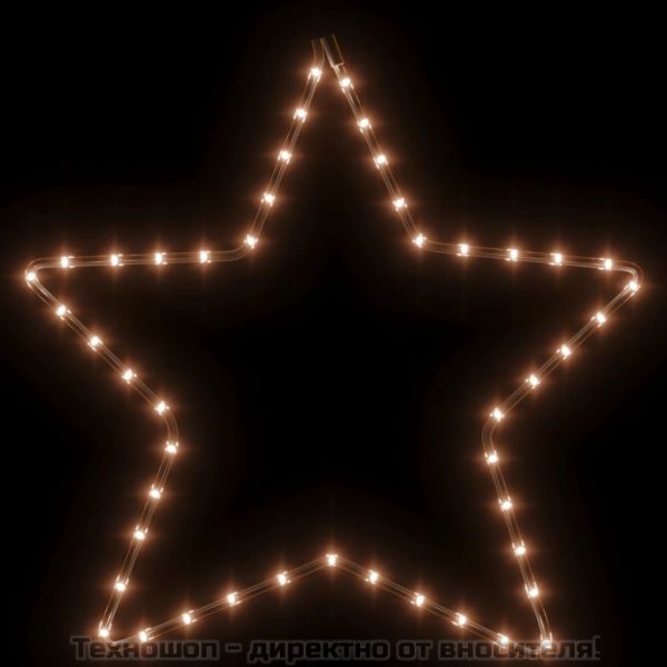Фигура Коледна звезда с 48 светодиода, топло бяло, 56 см