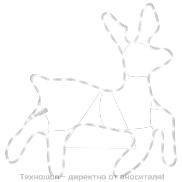 Коледна фигура елен със 72 светодиода, топло бяло, 57x55x4,5 см