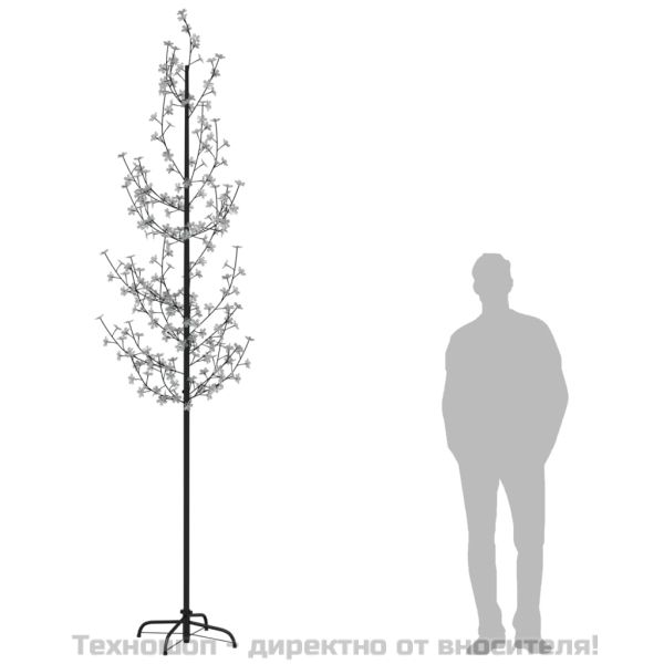 Черешов цвят LED дърво топло бяло 368 LED 300 см