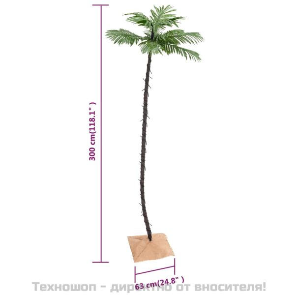 LED палмово дърво топло бяло 192 светодиода 300 см