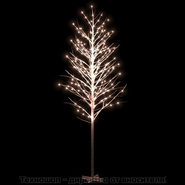 LED дърво бяла бреза топло бяло 672 светодиода 400 см