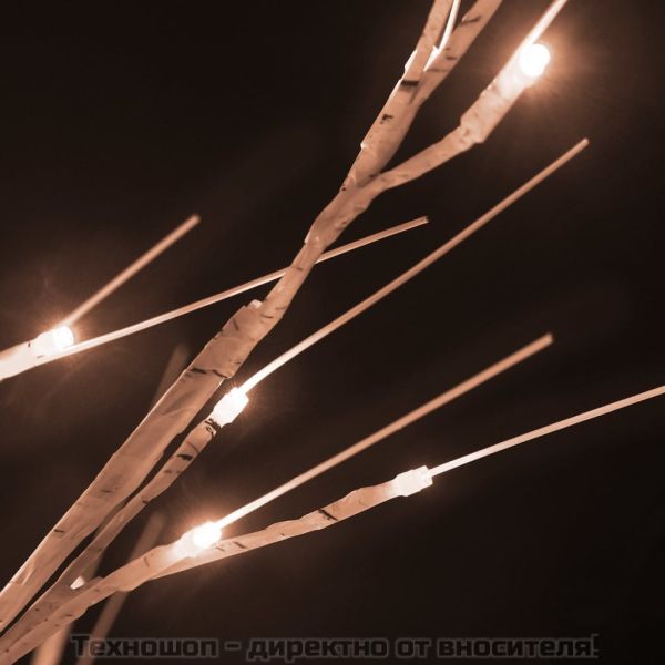 LED дърво бяла бреза топло бяло 672 светодиода 400 см