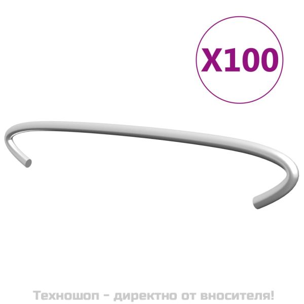 Куки за габиони, 100 бр, поцинкована стомана, 15 см