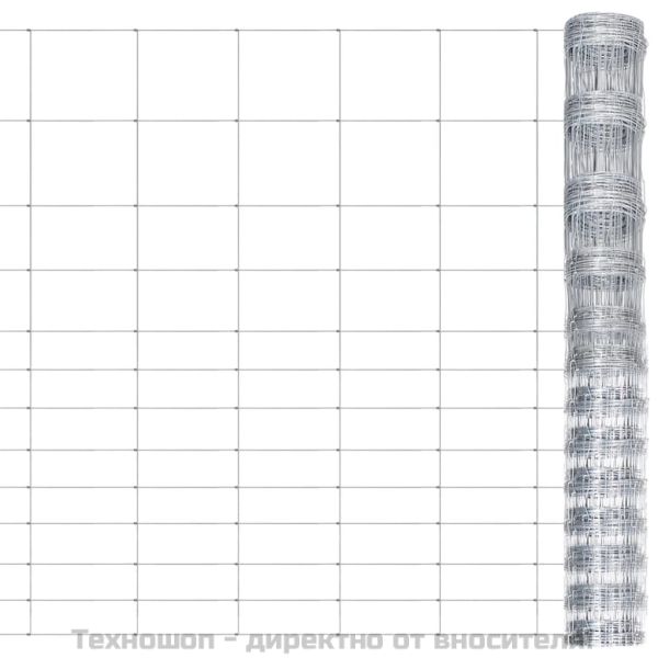 Градинска ограда, поцинкована стомана, 50x1,5 м, сребриста