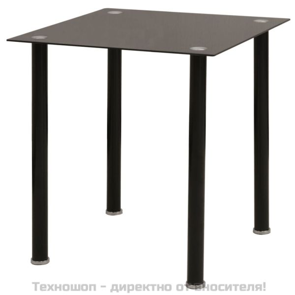 Трапезен комплект от три части - маса и столове, черен
