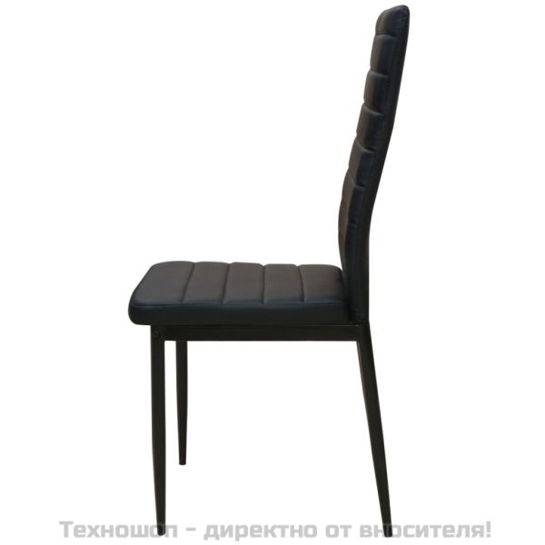 Трапезен комплект от три части - маса и столове, черен