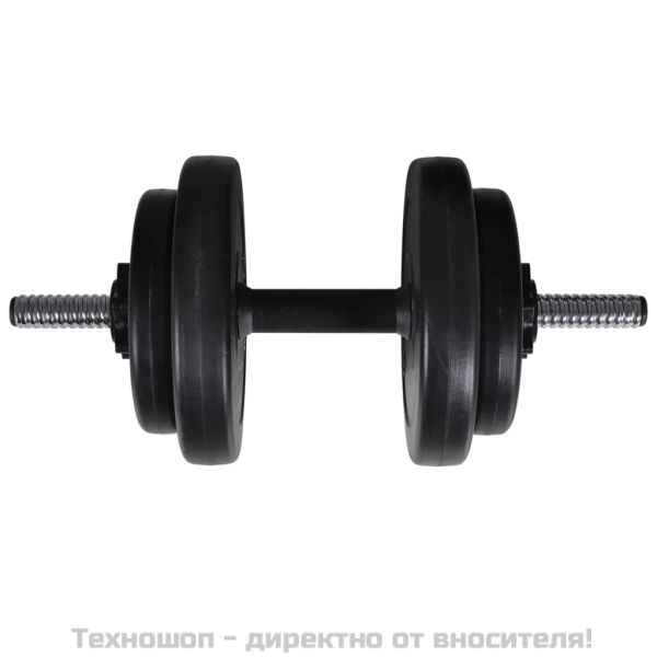 Комплект лежанка с щанга и дъмбели, 60,5 кг