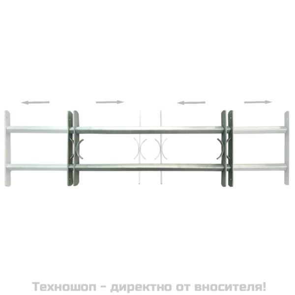 Регулируеми решетки за прозорци, 2 бр, 700-1050 мм
