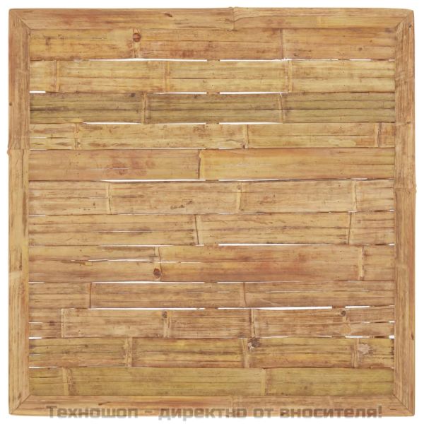 Градински лаундж комплект тъмносиви възглавници 6 части бамбук