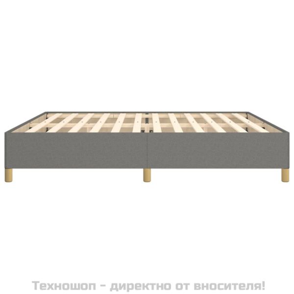 Рамка за легло без матрак, тъмносива, 200x200 см, плат