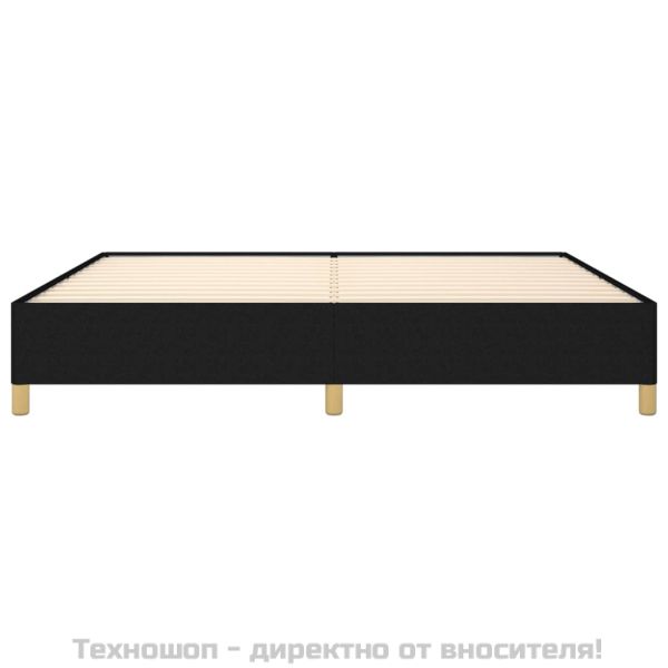 Рамка за легло без матрак, черна, 200x200 см, плат