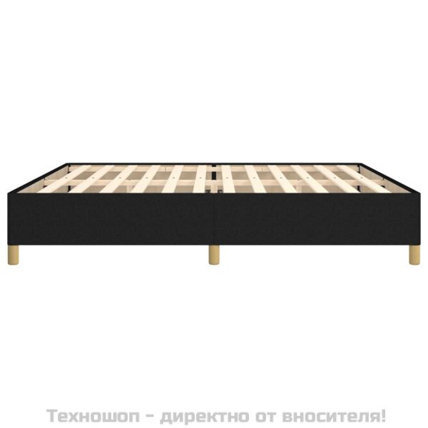 Рамка за легло без матрак, черна, 200x200 см, плат